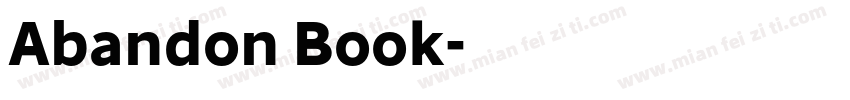 Abandon Book字体转换